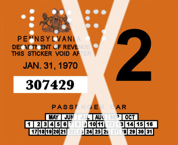 (image for) 1970-2 Pennsylvania Inspection Sticker